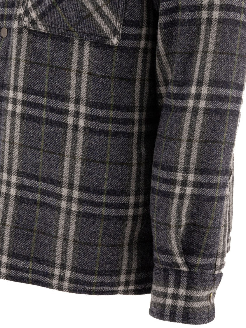 Burberry Classic Plaid Button-Up Jacket