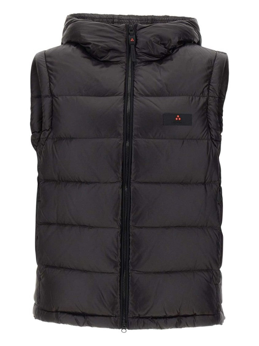 Peuterey Hooded Padded Vest With Horizontal Quilting