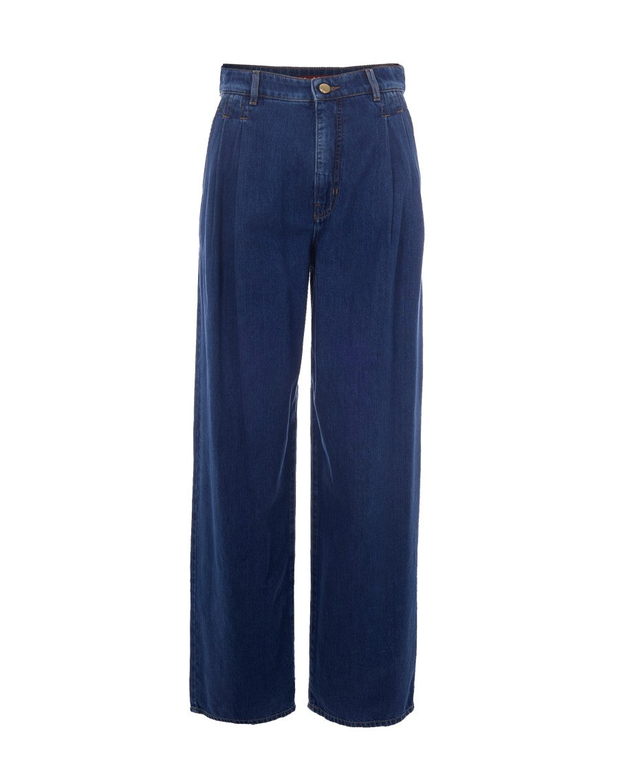 Max Mara Medium Blue Valvola Cotton Jeans
