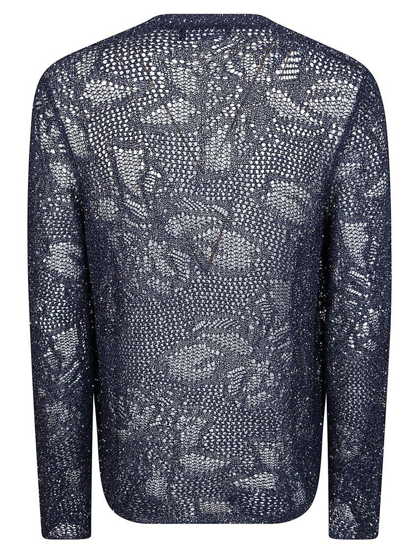 Fabiana Filippi Open-Knit Cardigan With Subtle Sequin Embellishments