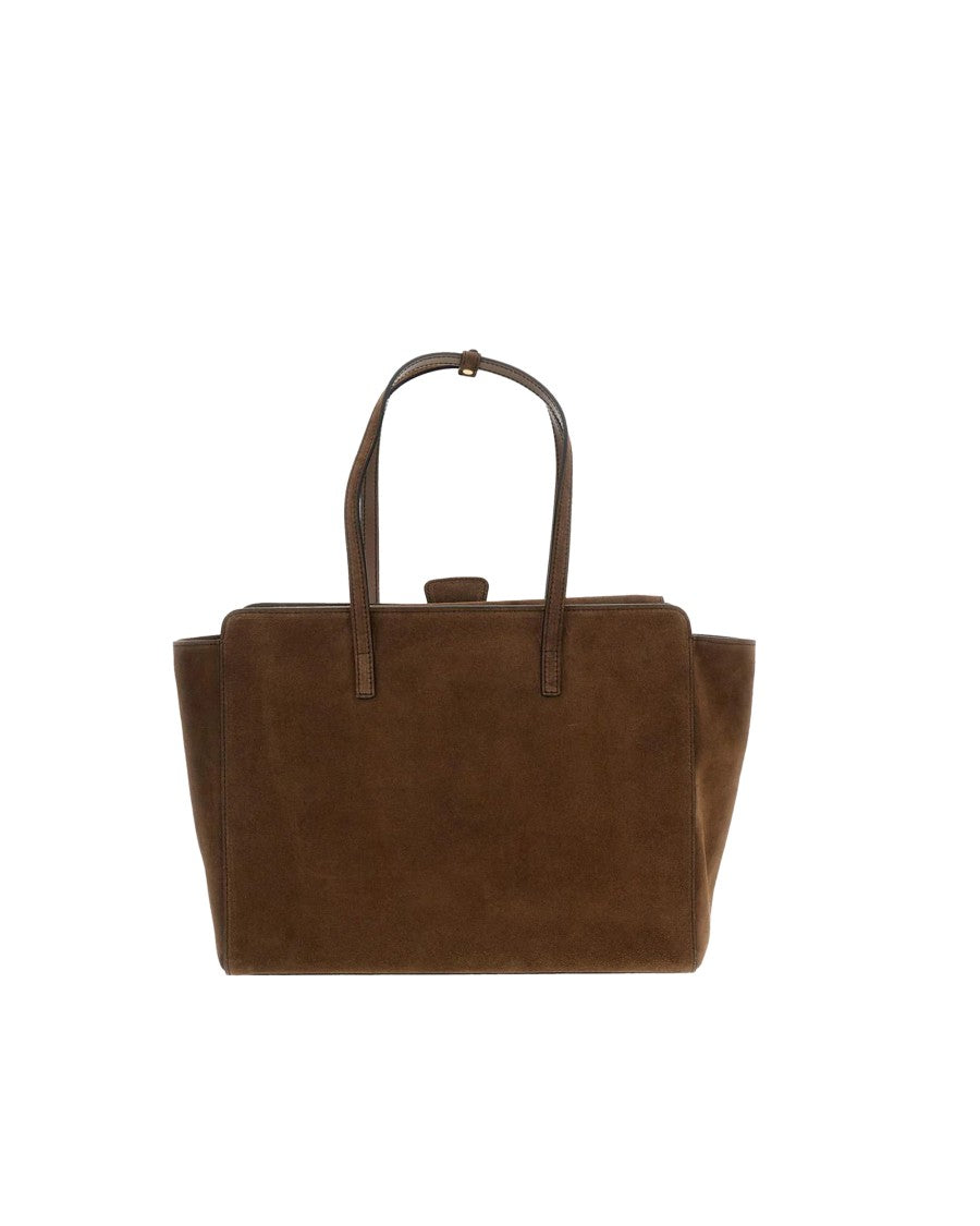 Hidesins Structured Suede Shoulder Bag With Magnetic Closure And Integrated Pouch