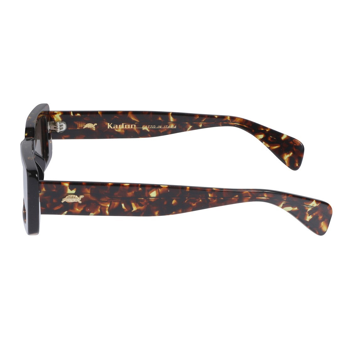 Kador Pin-Up Rectangular Tortoiseshell Sunglasses With Bold Vintage Frame