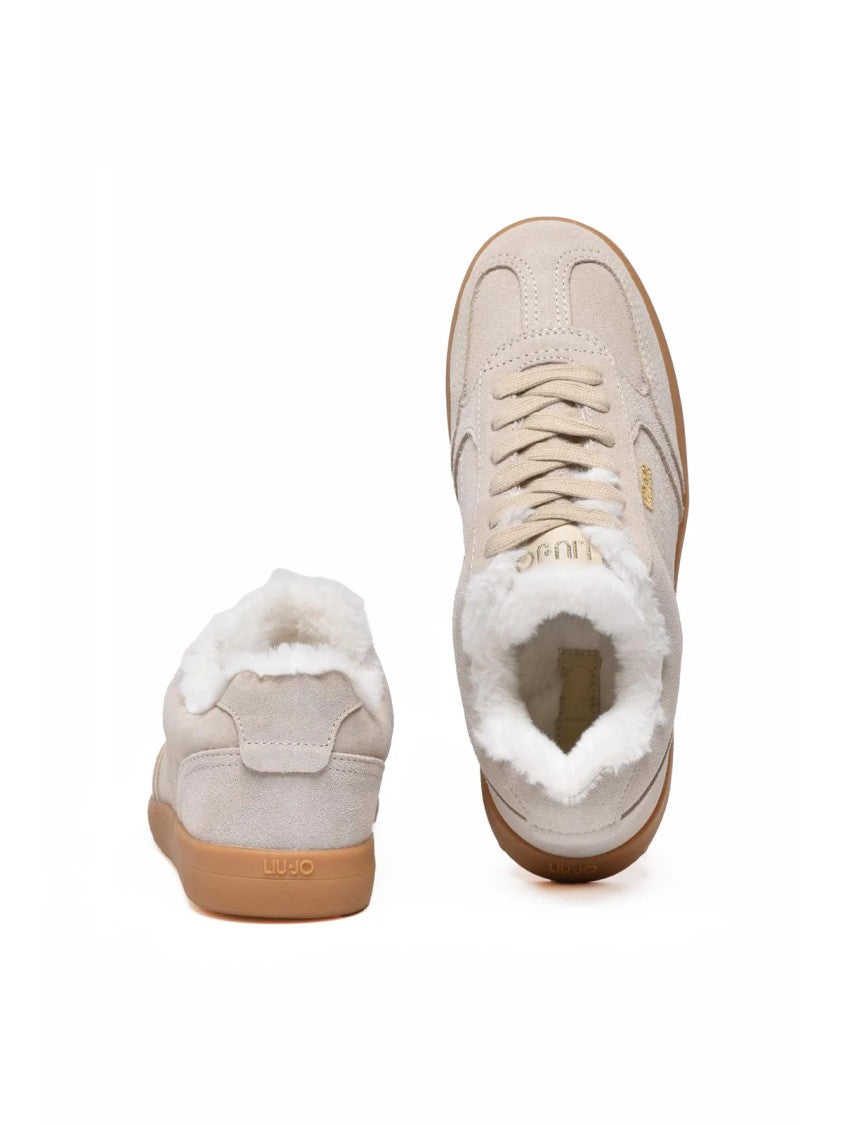 Liu Jo Beige Suede Classic Sneakers