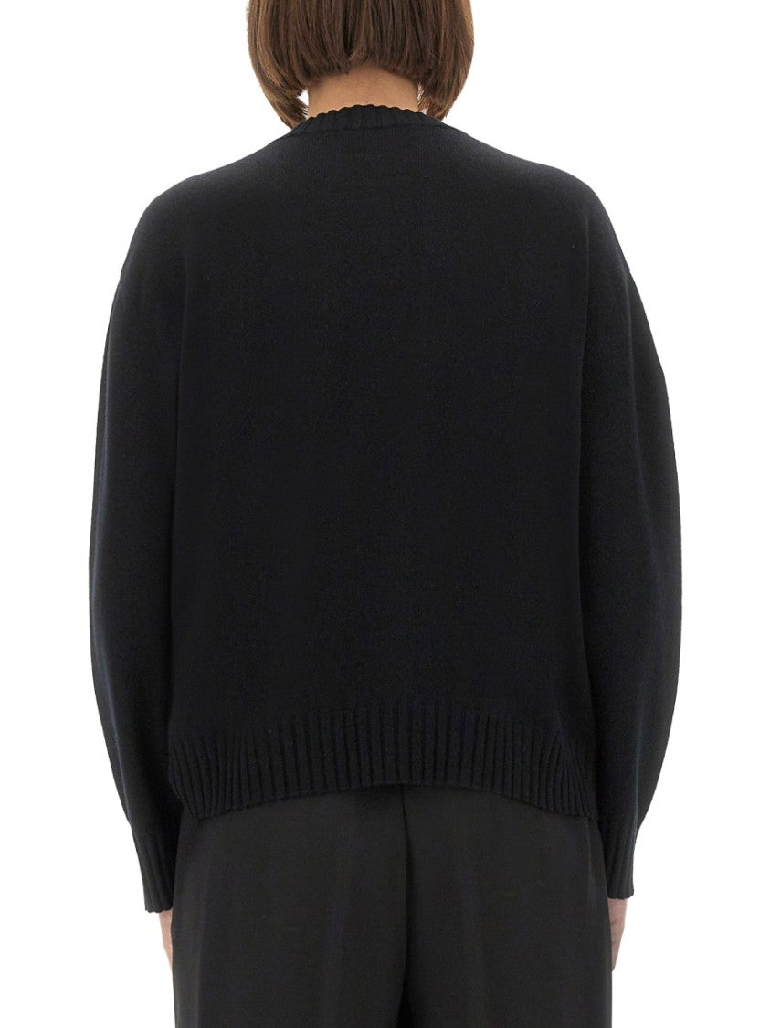 Fabiana Filippi Black Wool, Silk And Cashmere Sweater