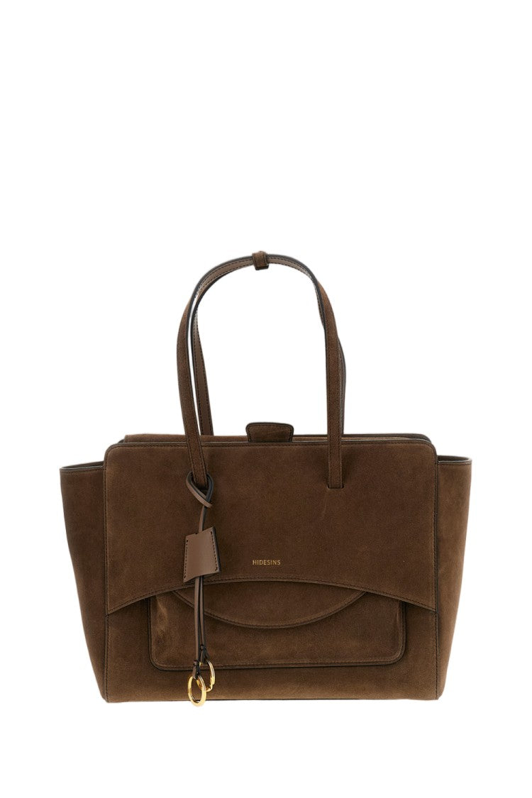 Hidesins Brown Flap L Suede Crossbody Bag