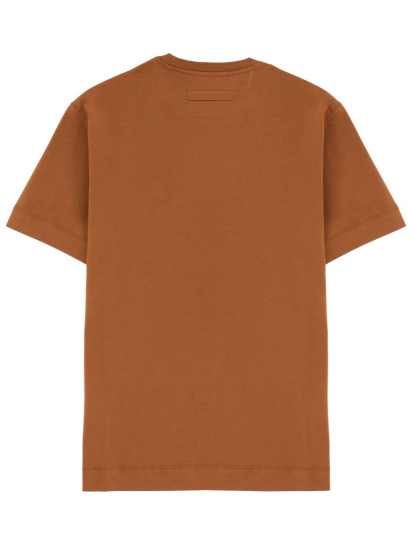 Zegna Relaxed Fit Crew Neck T-Shirt With Subtle Logo Detail