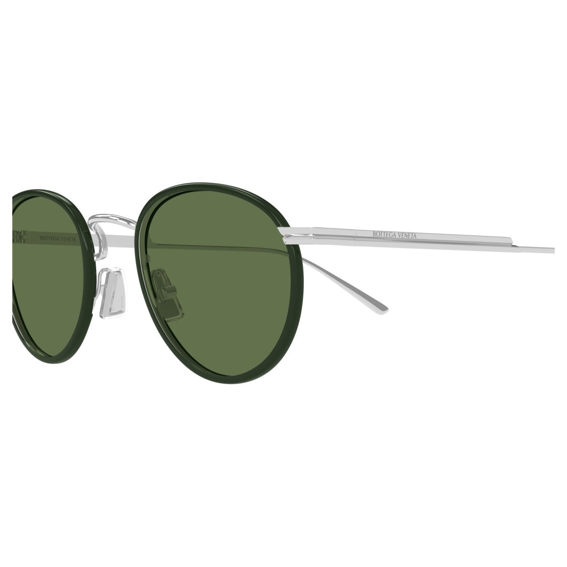 Bottega Veneta Bv1389s Round Green Tinted Sunglasses