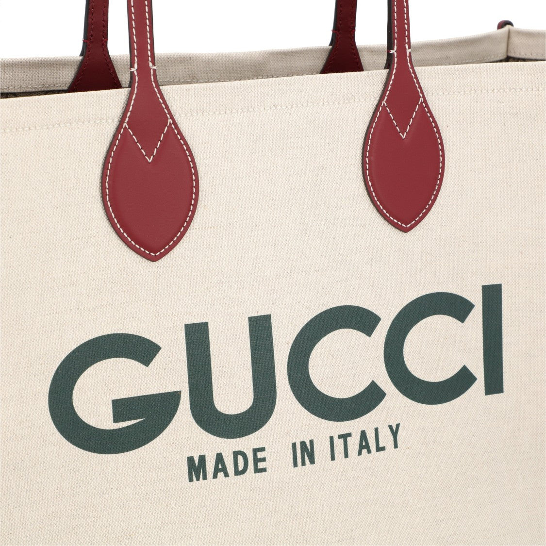 Gucci Large Tote Bag With Print Green