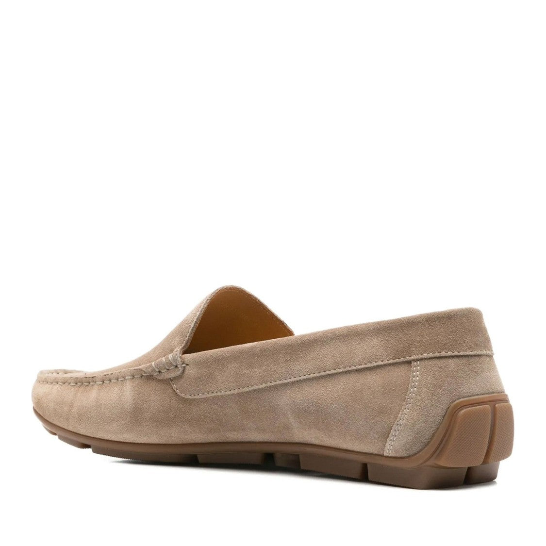 Alberto Gozzi Beige Flat Sole Suede Loafers