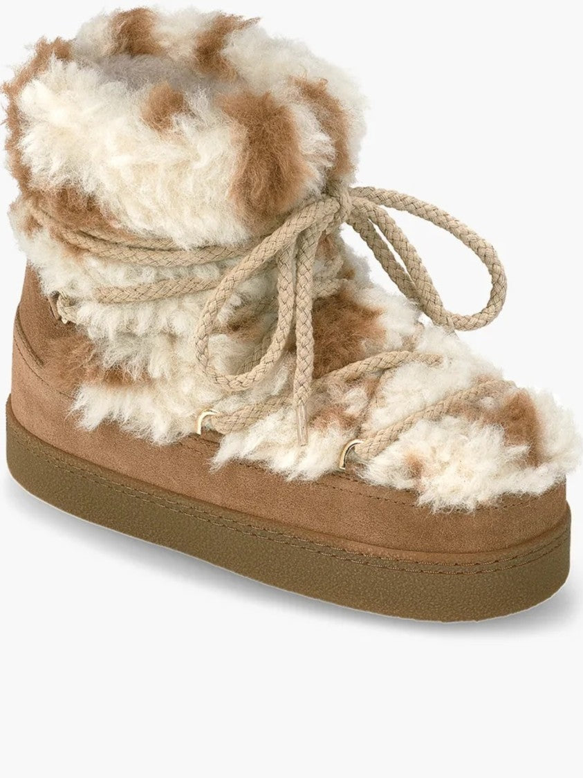 Inuikii Mid-Top Plush Boots With Rope Laces And Cozy Texture