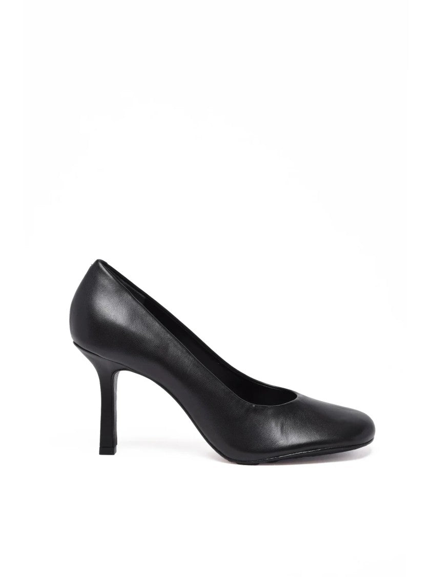 Schutz Black Leather Duckbill Pumps
