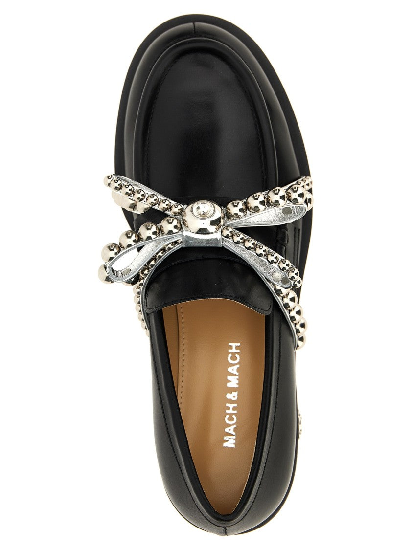 Mach & Mach Crystal Studs' Loafers