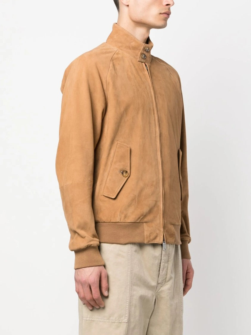 Baracuta Tan Giacca Suede Jacket