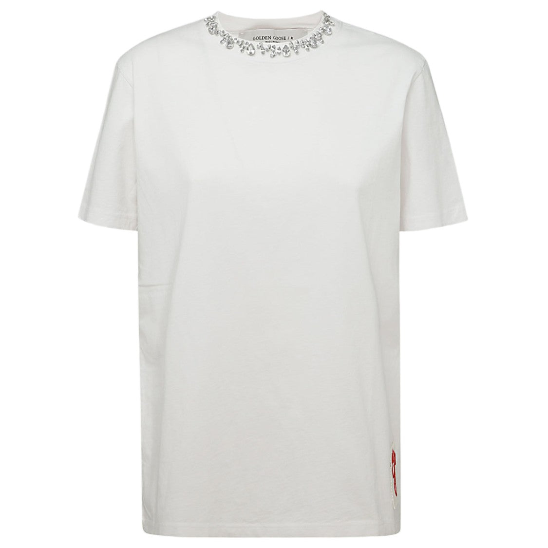 Golden Goose Minimalist Decorative Crewneck Cotton T-Shirt