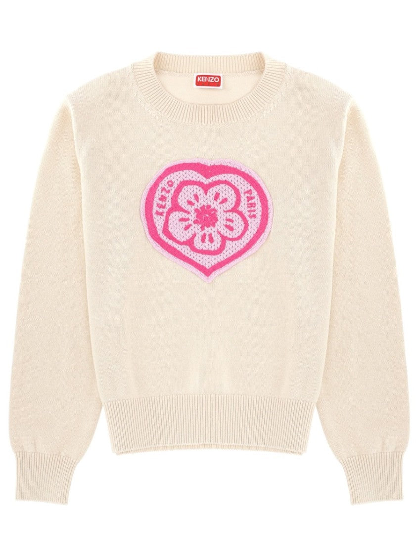 Kenzo Boke Heart Floral Knit Sweater