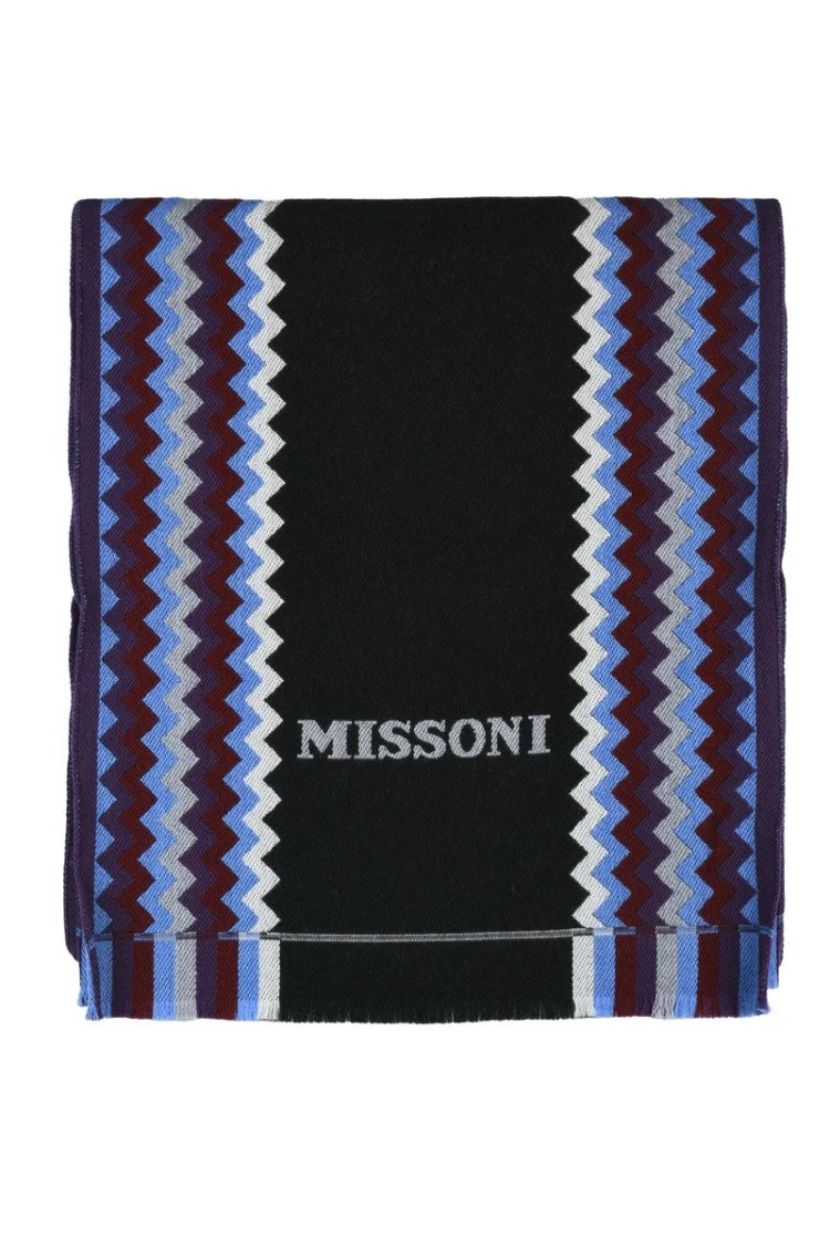 Missoni Black Bordeaux Wool Scarf