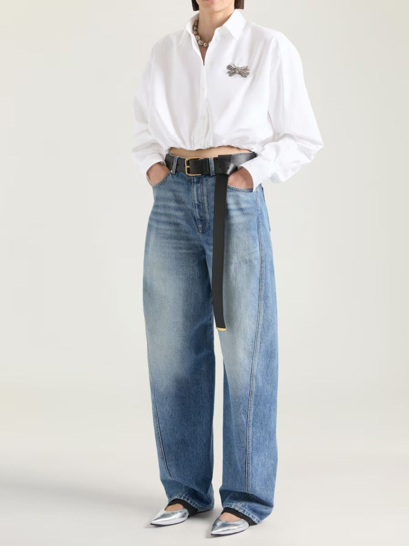 Givenchy Cocoon High Waist Cotton Jeans