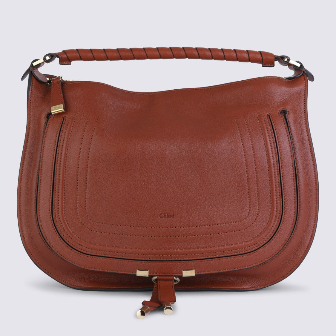 Chloé Brown Leather Marcie Shoulder Bag