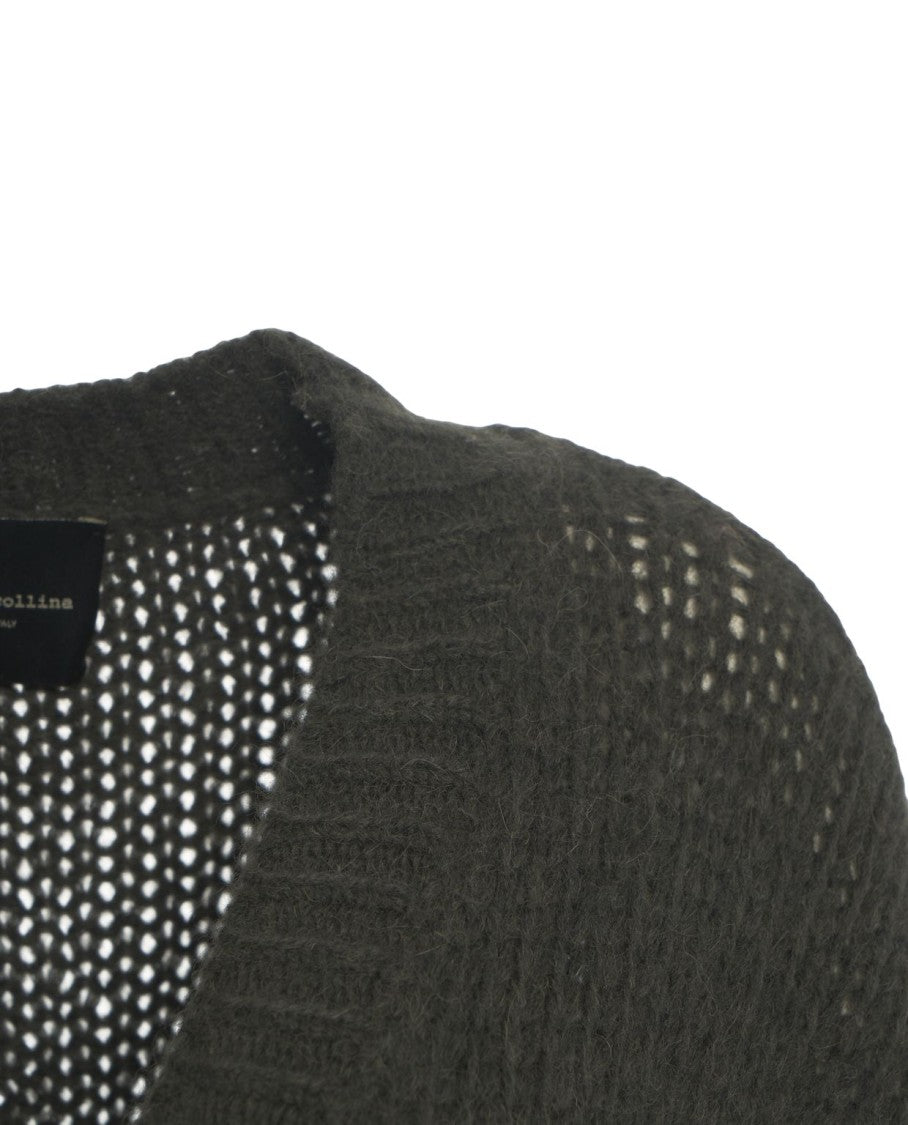 Roberto Collina V-Neck Cardigan With Structured Knit And Patch Pockets