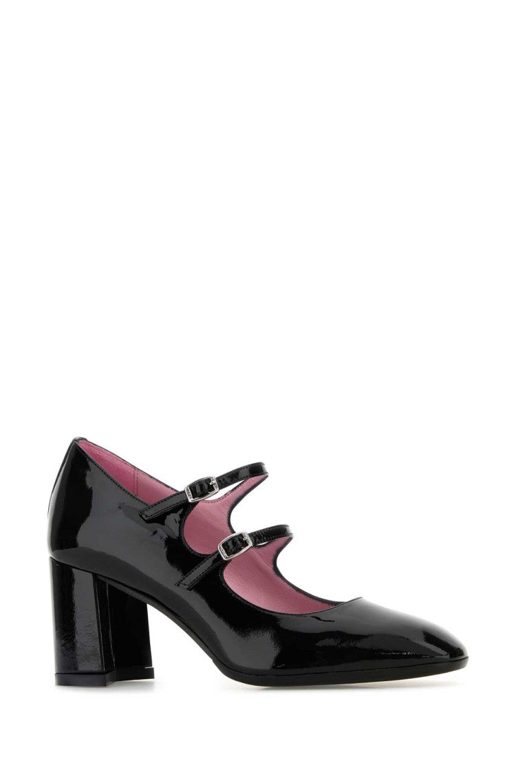 Carel Paris Black Leather Alice Pumps