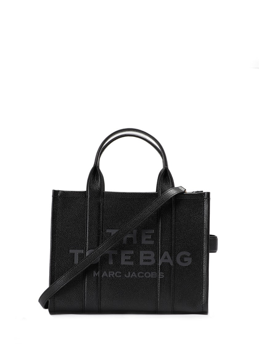 Marc Jacobs Leather Handbag With Front Logo