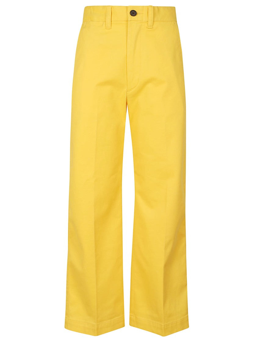 Polo Ralph Lauren Tailored Yellow Cotton Cropped Chinos