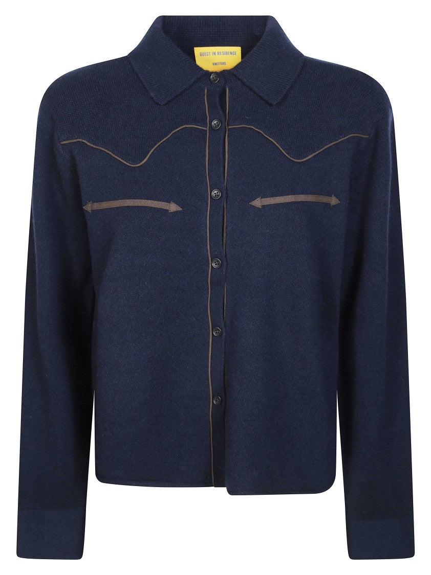 Guest In Residence Cropped Midnight Western Shirt