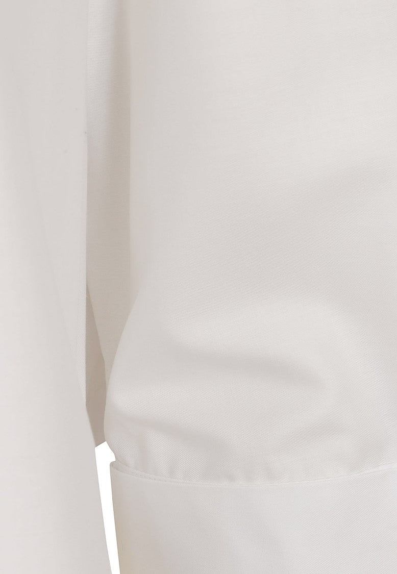 Elisabetta Franchi Inverted Collar Cape-Back Cotton Shirt