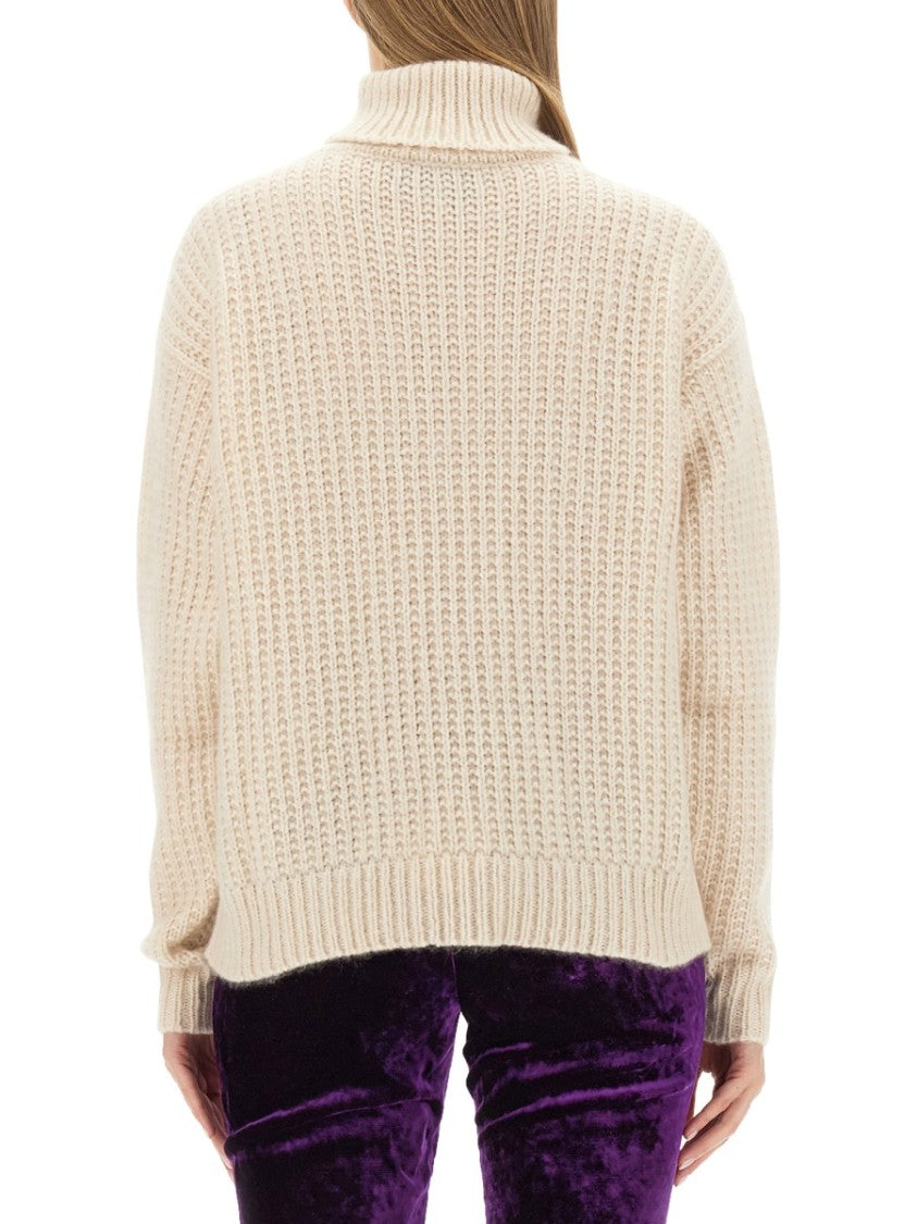 Gucci Oversized Cashmere-Silk Turtleneck Sweater