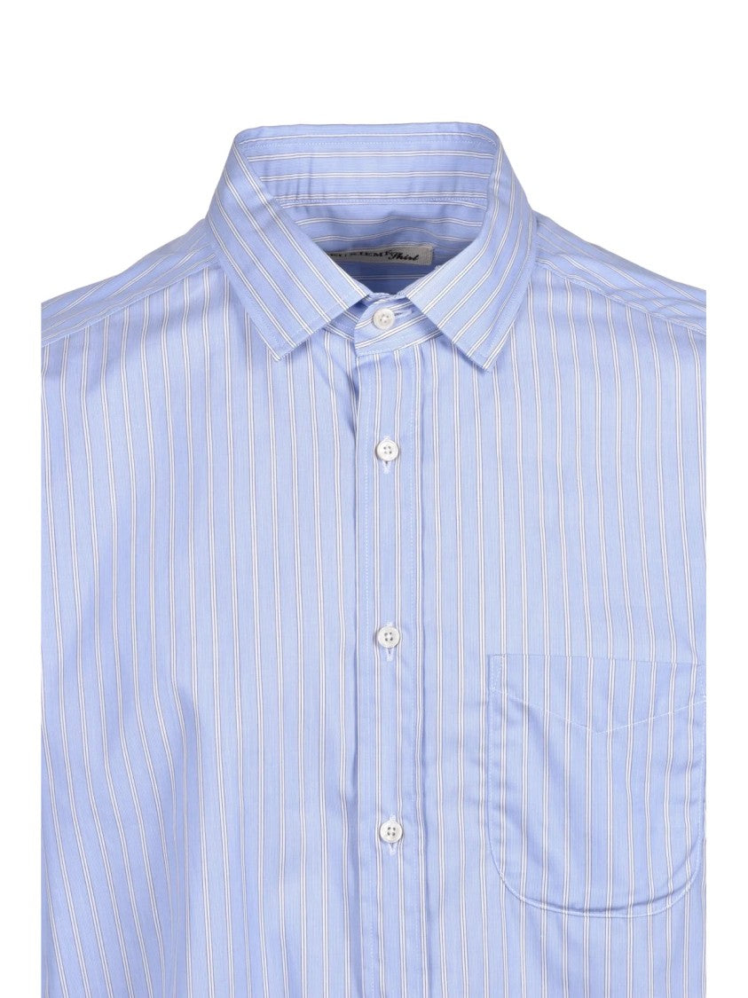 Deuxieme Sky Blue/White Striped Cotton Shirt