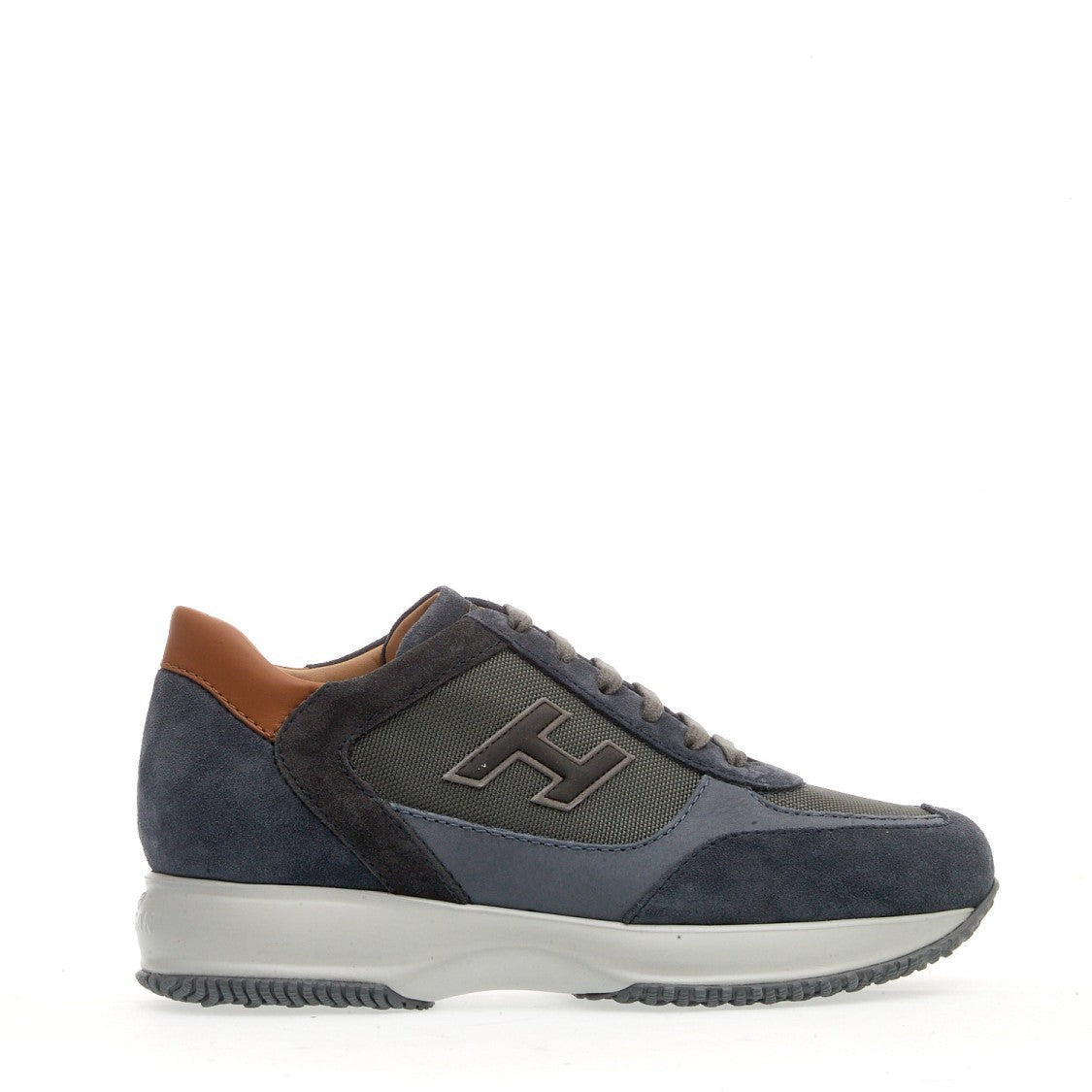 Hogan Interactive Sneakers Suede And Fabric Blue Spoiler Leather