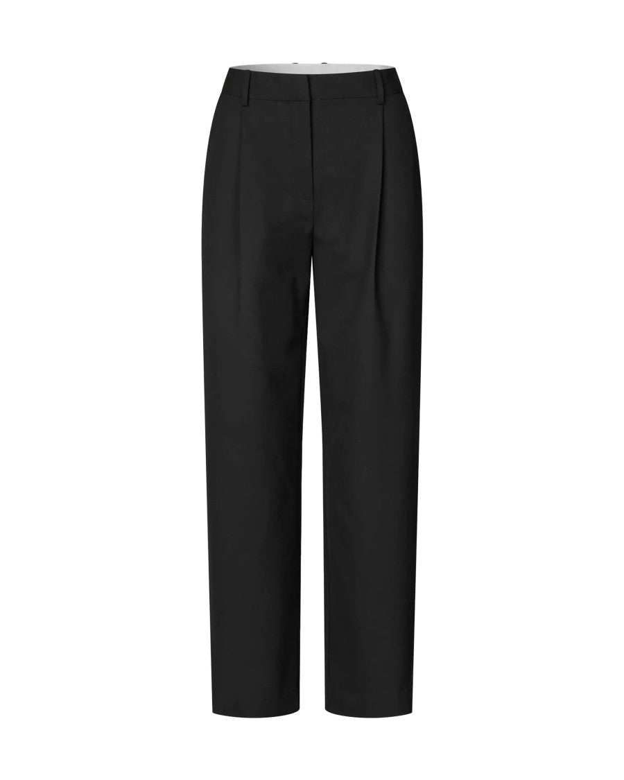 Samsøe Samsøe Black Saagneta Straight-Leg Formal Pants
