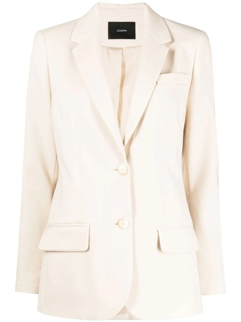 Joseph Beige Jackie Structured Wool-Blend Blazer