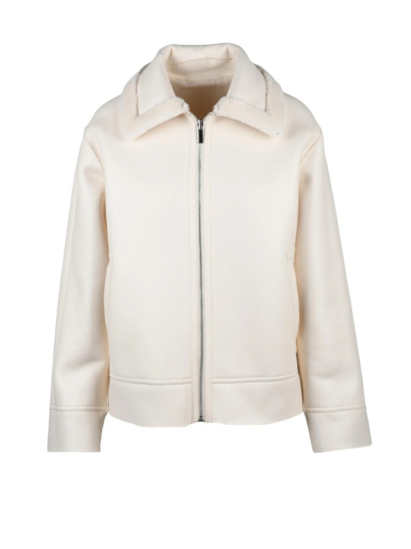 Pennyblack Plush Textured Jacket With Zip Closure And Functional Pockets
