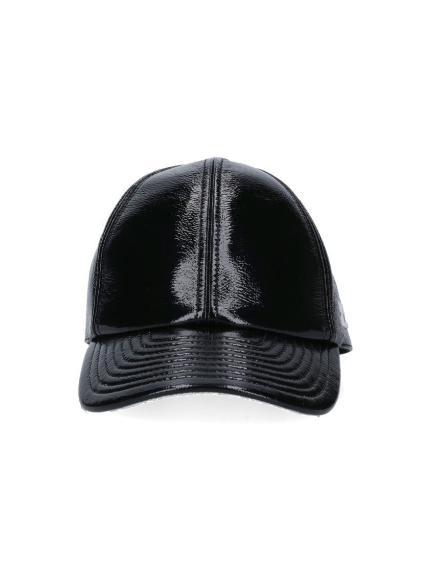 Courrèges Black Vinyl Reedition Adjustable Baseball Cap