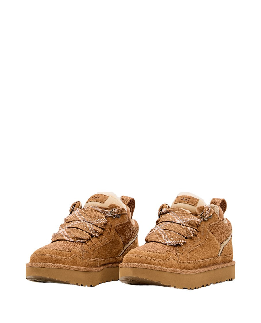 Ugg Brown Lowmel Suede Canvas Mesh Sneakers