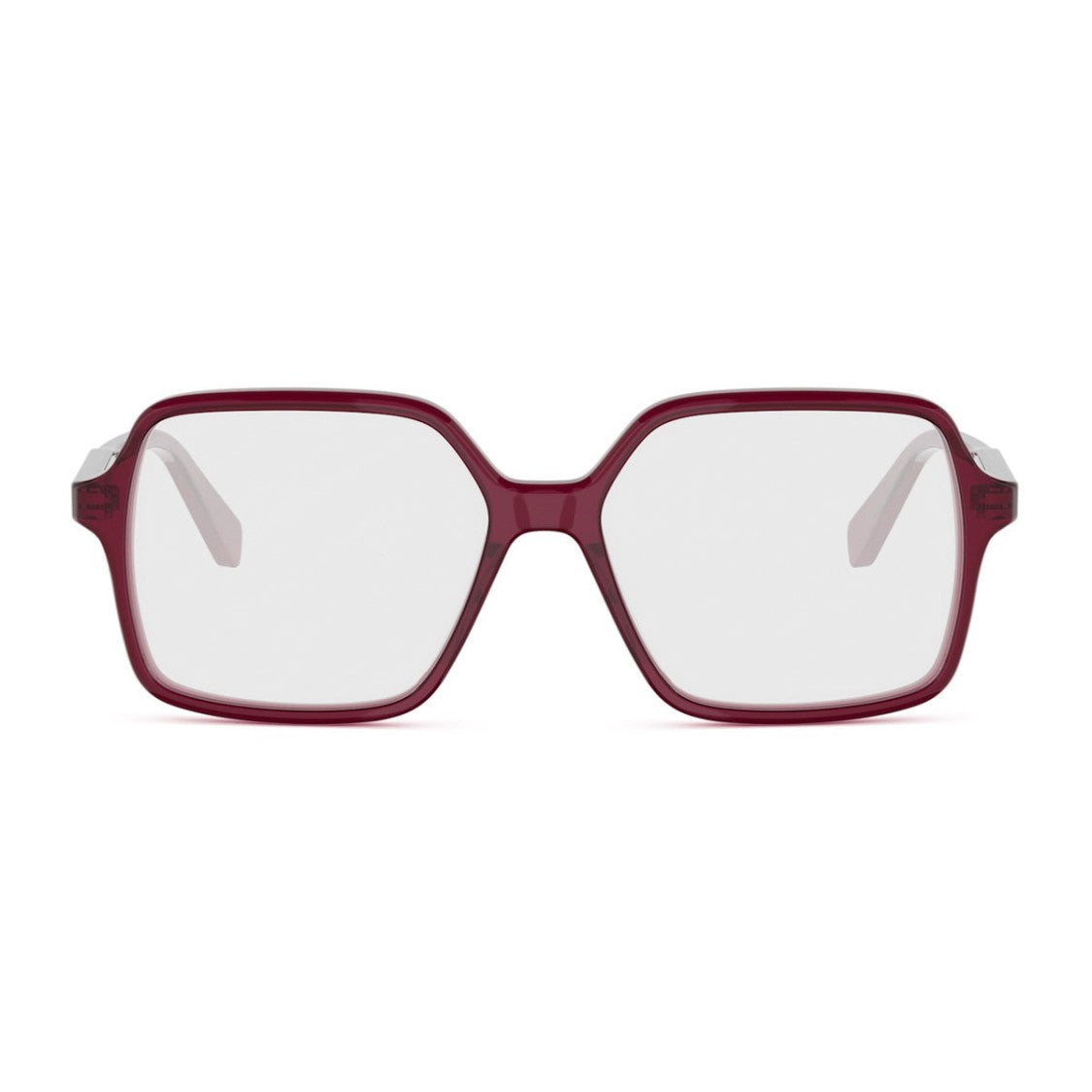 Celine Red Thin Recycled Acetate Square Eyeglasses