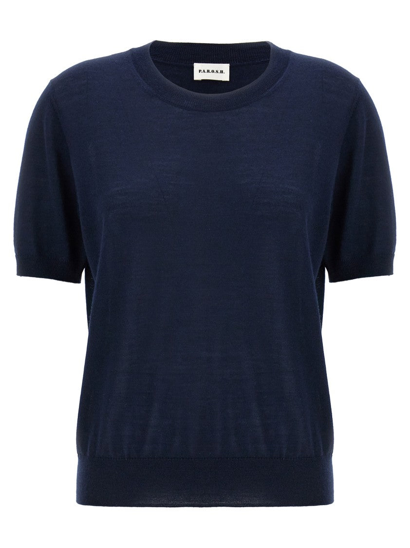 P.A.R.O.S.H. Short Sleeve Crew-Neck Sweater