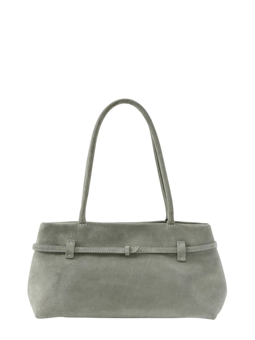 Manu Atelier Green Le Cambon East West Leather Shoulder Bag