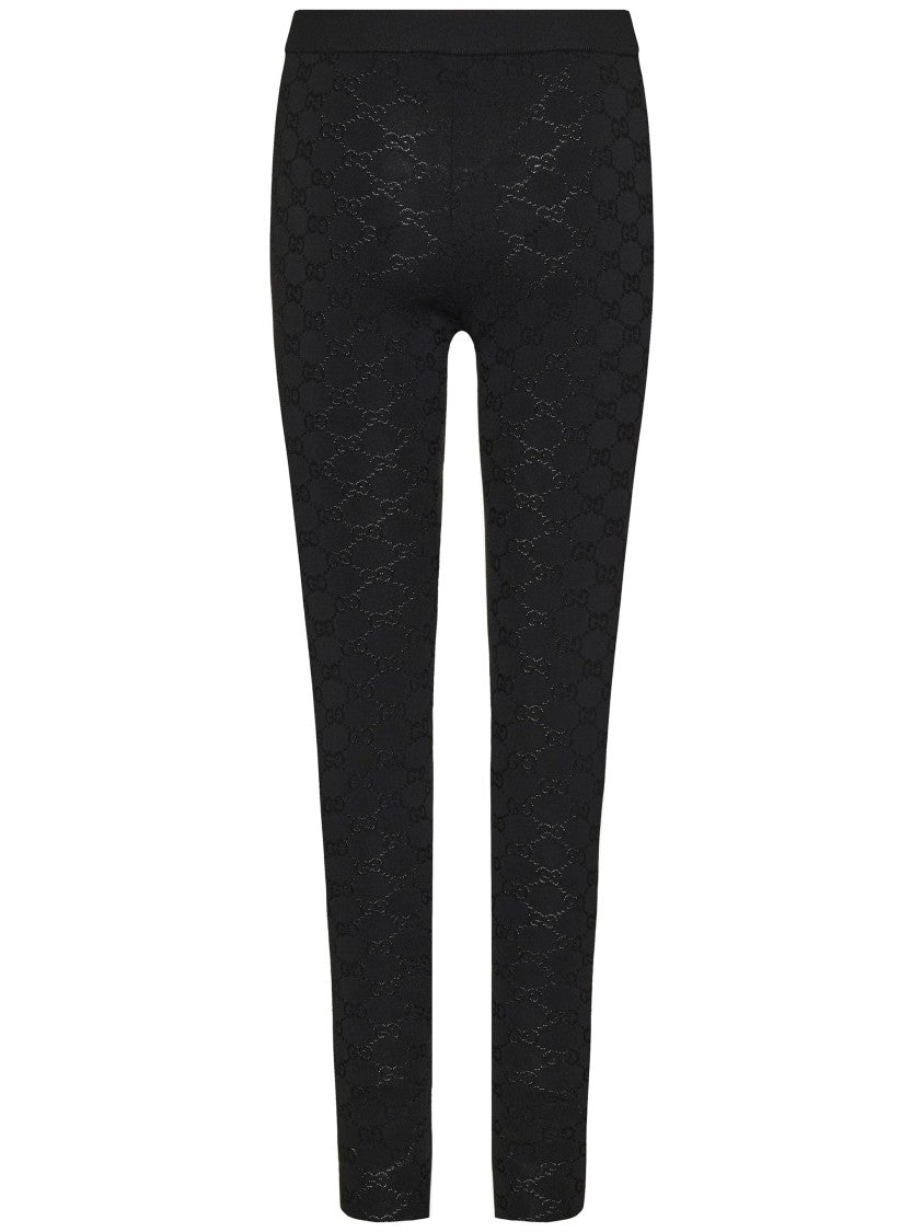 Gucci High-Waisted Slim Fit Textured Pants