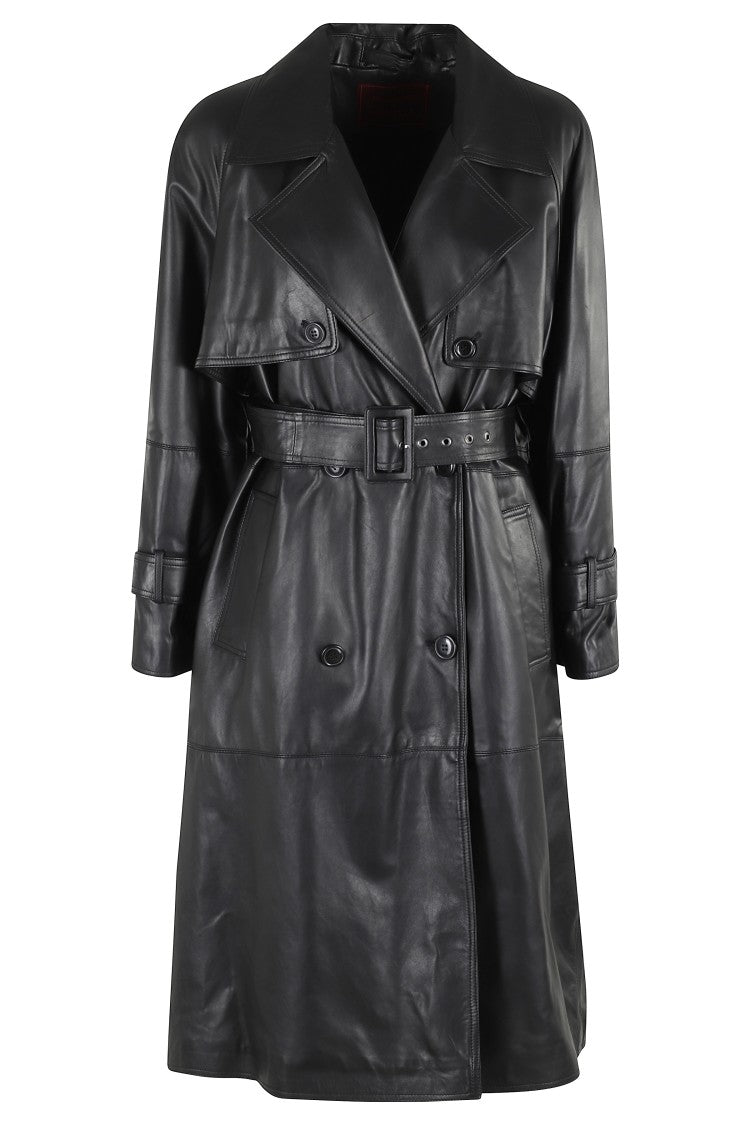 Stella Maxwell X Marella Oversized Black Leather Jacket