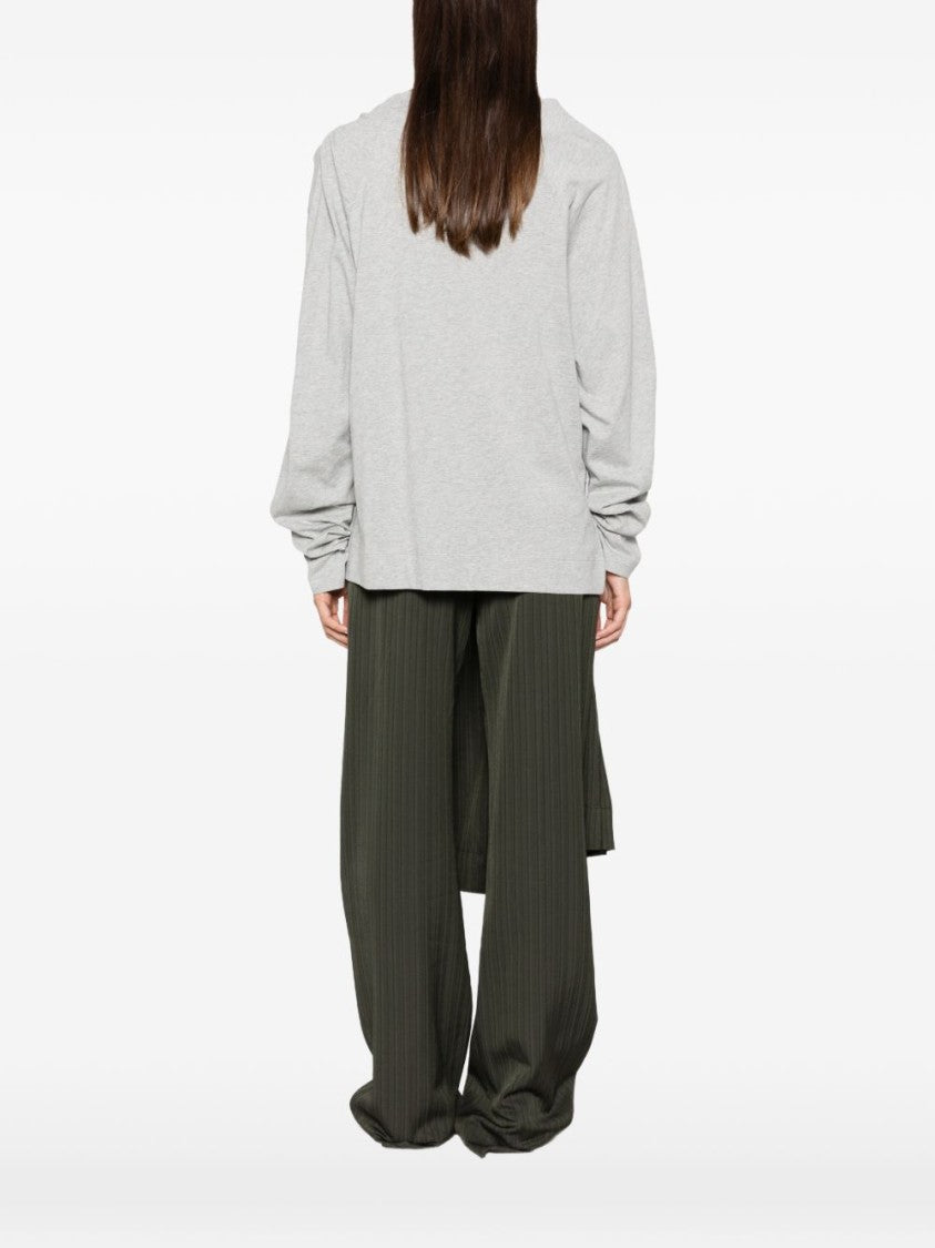 Dries Van Noten Draped Knot Detail Long-Sleeve T-Shirt