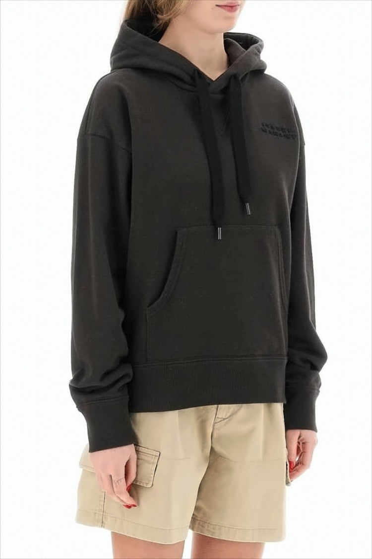 Isabel Marant Relaxed Fit Black Hoodie With Drawstring