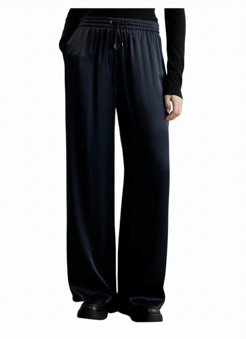 Boss Tavati Satin Drawstring Wide Leg Trousers