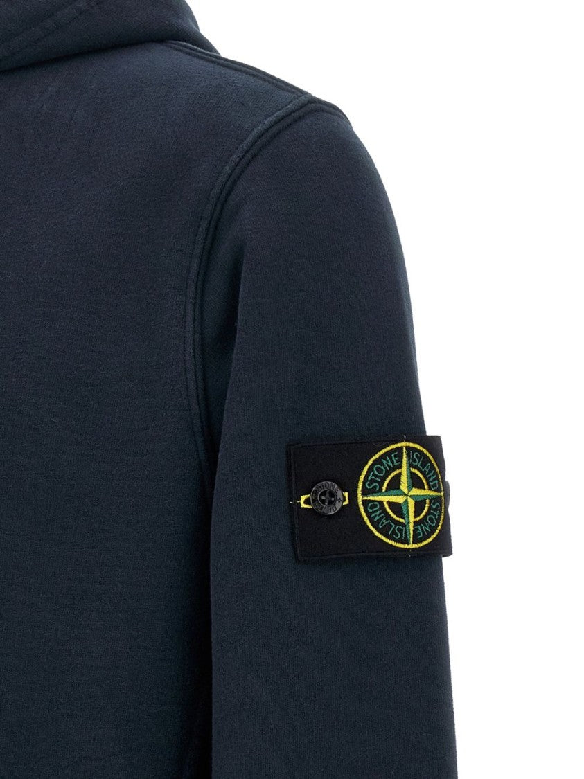 Stone Island Relaxed-Fit Brushed Organic Cotton Hoodie With Logo Badge
