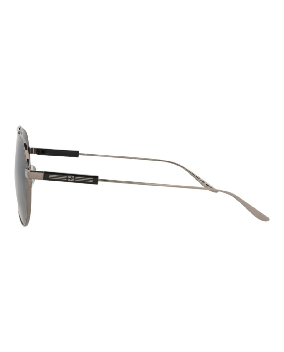 Gucci Aviator-Frame Metal Sunglasses