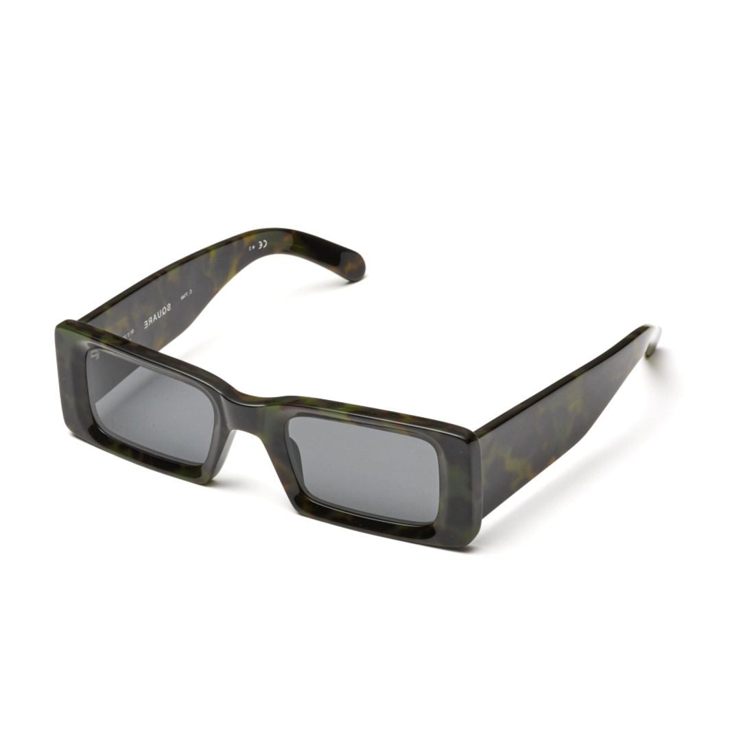 Kador Square Tortoiseshell Pattern Sunglasses With Bold Rectangular Frame