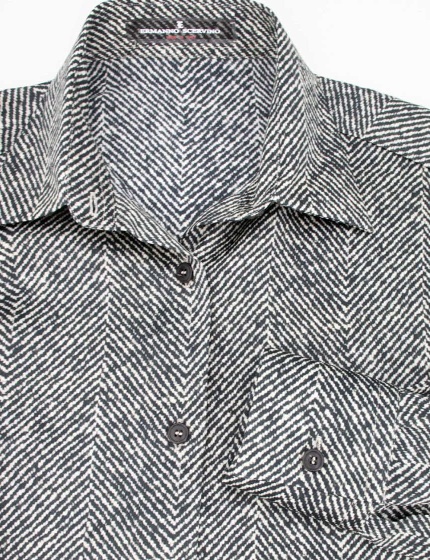 Ermanno Scervino Zigzag Pattern Silk Shirt