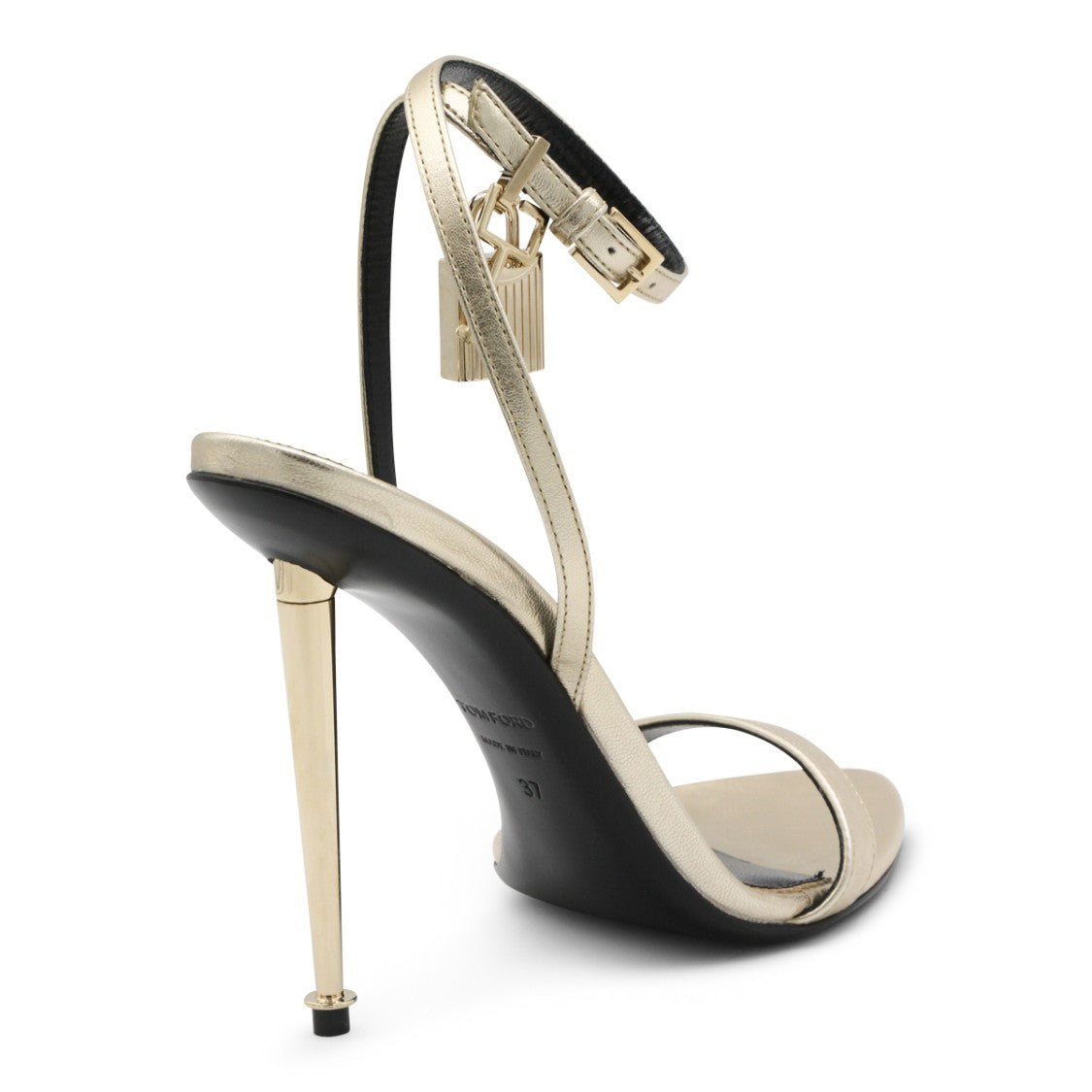 Tom Ford Gold Leather Stiletto Sandals