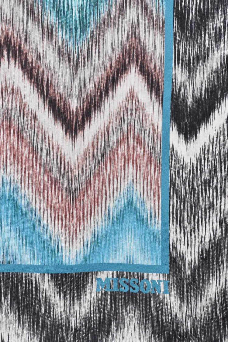 Missoni Light Blue Silk Scarf